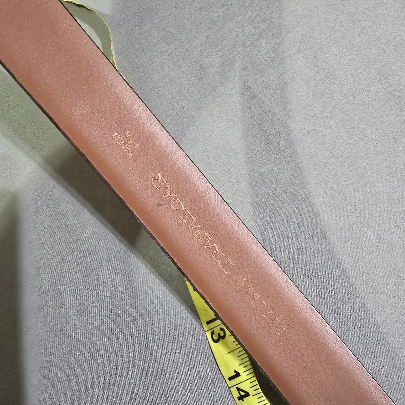 Trafalgar Dress Belt Mens 40 Brown Leather Gold Buckle Made In Usa 3173059 — image 4 of 4